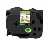 Brother TZE-661 - Black on Yellow Laminated Tape for P-touch Label Makers - 36 mm wide x 8 m long