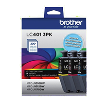 Brand New Original Brother LC-401-3PKS Ink / Inkjet Cartridge - Pack of 3 - Cyan Magenta Yellow