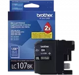 Brand New Original Brother LC-107BK Ink / Inkjet Cartridge Extra High Yield - Black