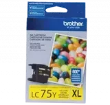 Brand New Original Brother LC-75Y Ink / Inkjet Cartridge - High Yield - Yellow