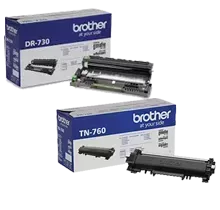 Brand New Original Brother TN-760 / DR-730 Combo Pack - Laser Toner Cartridge and Drum Unit - High Yield Toner