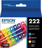 ~Brand New Original Epson T222 Set Black Cyan Magenta Yellow Ink / Inkjet Cartridge 