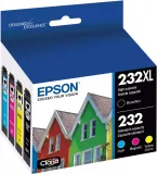 ~Brand New Original Epson T232 Set Black High Yield Cyan Magenta Yellow Ink / Inkjet Cartridge 