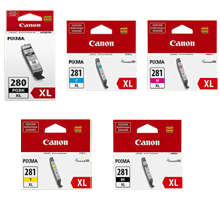 ~Brand New Original CANON PGI-280XL High Yield INK / INKJET Cartridge Set Black Cyan Magenta Yellow Photo Black Photo (5 Carts)