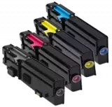 Dell C2660 / C2665 Laser Toner Cartridge Set Black Cyan Yellow Magenta