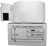 DYMO 30321 White Large Address Label Rolls - 1-2/5