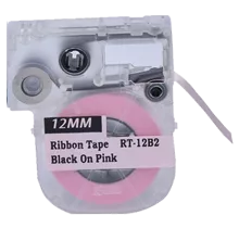 EPSON LC-4PBK5 Ribbon Tape Black on Pink 12MM / 1.5\