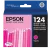 ~Brand New Original EPSON T124320 T124 INK / INKJET Cartridge Magenta