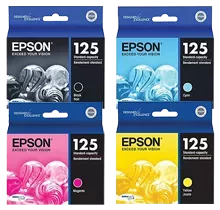 ~Brand New Original Epson T125 INK / INKJET Cartridge Set Black Cyan Magenta Yellow
