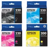 ~Brand New Original EPSON T220 INK / INKJET Cartridge Set Black Yellow Magenta Cyan