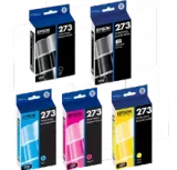 ~Brand New Original EPSON T273 INK / INKJET Cartridge Set Photo Black Black Cyan Magenta Yellow