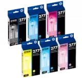 ~Brand New Original EPSON T277 INK / INKJET Cartridge Set Black Cyan Magenta Yellow Light Cyan Light Magenta