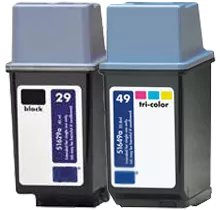 HP 51629A / 51649A (29A / 49A) INK / INKJET Cartridge Combo Pack Black Tri-Color