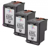 HP HPDT-63XL-3BK Eco-Saver Black Ink Cartridge High Yield 3PK Combo (The 1st Cartridge in the Printhead Already) IMPORTANT!! Please DON'T upgrade any printer firmware to avoid chip issues.