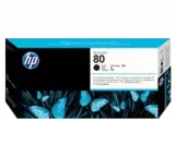 ~Brand New Original HP C4820A (HP 80) Printhead and Printhead Cleaner Black