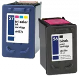 HP C6656A / C6657A (56 / 57) INK / INKJET Cartridge Combo Pack Black Tri-Color