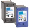 HP C9351AN / C9352AN (21 / 22) INK / INKJET Cartridge Combo Pack Black Tri-Color