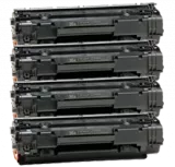 PACK of 4-HP CB436A HP36A Laser Toner Cartridge