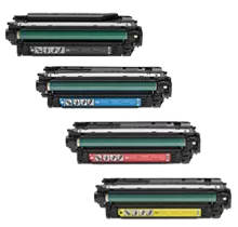 HP CM4540 (646X) Laser Toner Cartridge Set Black Cyan Yellow Magenta High Yield