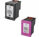 HP F6U63AN / F6U64AN (HP 63XL) High Yield INK / INKJET Cartridge Combo Pack Black Tri-Color