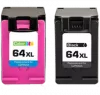 HP X4D92AN (64XL) INK / INKJET Cartridge Combo Black Tri-Color