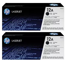 ~Brand New Original HP Q2612AD HP12AD Laser Toner Cartridge Dual Pack
