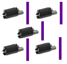 Casio IR-40 INK ROLLER Ribbons 6-PACK Purple