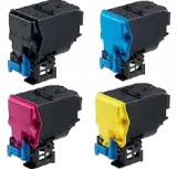 KONICA / MINOLTA 4750 / 4750DN High Yield Laser Toner Cartridge Set Black Cyan Yellow Magenta