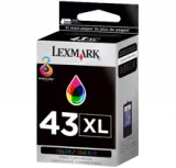 ~Brand New Original LEXMARK 18Y0143 #43XL INK / INKJET Cartridge Tri-Color High Yield