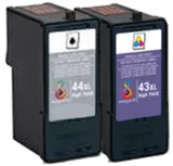 LEXMARK 18Y0143 / 18Y0144 #43XL / #44XL INK / INKJET Cartridge Combo Pack Black Tri-Color High Yield
