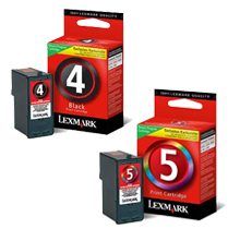 ~Brand New Original Lexmark 18C1974 #4 + LEXMARK 18C1960 #5 Inkjet Cartridge Set Black Tri-Color