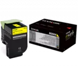 ~Brand New Original Lexmark 80C1HY0 Laser Toner Cartridge Yellow High Yield