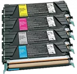 LEXMARK / IBM C5220 Laser Toner Cartridge Set Black Cyan Yellow Magenta