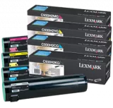 ~Brand New Original LEXMARK / IBM C930 Laser Toner Cartridge Set Black Cyan Yellow Magenta