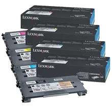 ~Brand New Original LEXMARK X502 Laser Toner Catridge Set Black Cyan Yellow Magenta High Yield