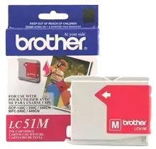 Brand New Original Brother LC-51M Ink / Inkjet Cartridge - Magenta