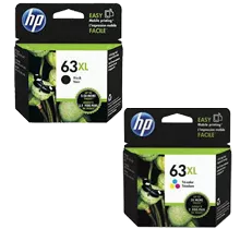 ~Brand New Original HP F6U63AN / F6U64AN (HP 63XL) High Yield INK / INKJET Cartridge Combo Pack Black Tri-Color