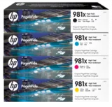 ~Brand New Original HP 981X High Yield Ink Cartridge Set Black Cyan Magenta Yellow