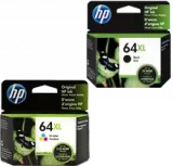 ~Brand New Original HP X4D92AN (64XL) INK / INKJET Cartridge Combo Black Tri-Color