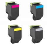 Lexmark 80C1 Laser Toner Cartridge Set Black Cyan Magenta Yellow