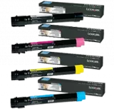 ~Brand New Original LEXMARK X950 High Yield Laser Toner Cartridge Set Black Cyan Magenta Yellow