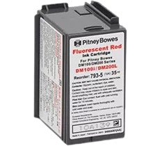 ~Brand New Original PITNEY BOWES 793-5 INK / INKJET Cartridge Fluorescent Red