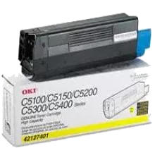 ~Brand New Original  OKIDATA 42127401 Laser Toner Cartridge Yellow High Yield