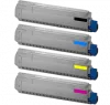 OKIDATA Type C14 Laser Toner Cartridge Set Black Cyan Yellow Magenta