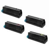 OKIDATA Type C15 Laser Toner Cartridge Set Black Cyan Yellow Magenta