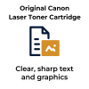 ~Brand New Original Canon 3016C001 Black Laser Toner Cartridge 