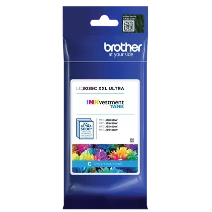 Brand New Original Brother LC-3039C Ink / Inkjet Cartridge Ultra High Yield - Cyan