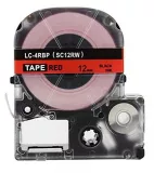 Epson LC-4RBP 12MM 1/2” Black on Red Cassette Label 8M / 26.2FT